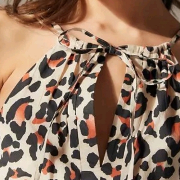 Urban Outfitters Kendal Animal print keyhole Tiered S-P Romper - Picture 2 of 10